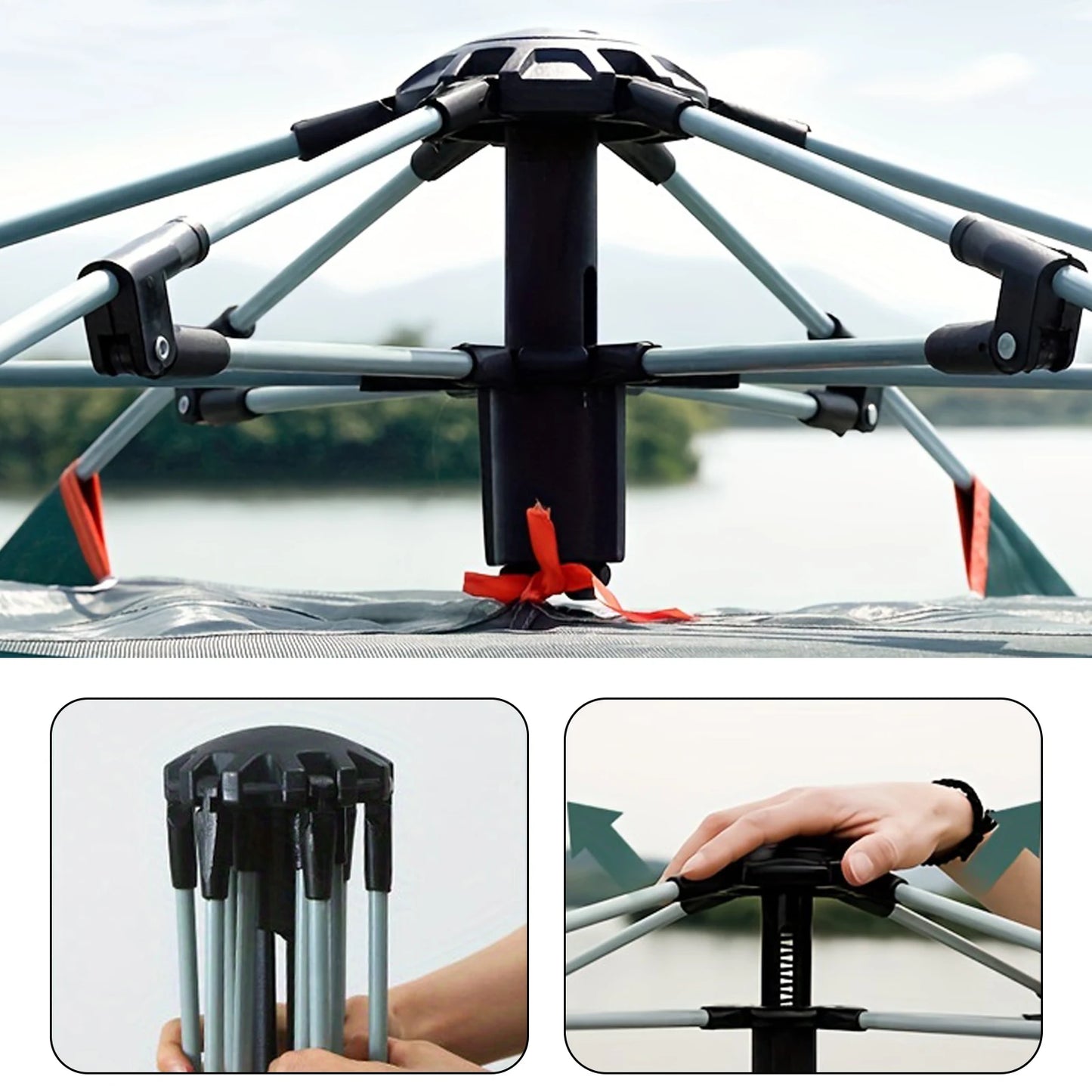 Portable Windproof tents for 4 person family tent