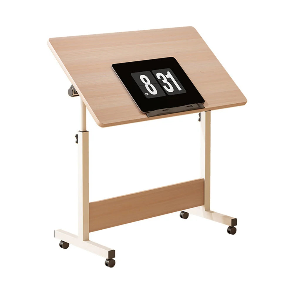 Mobile Stand Up Desk With Wheels, Home Office Computer Workstation