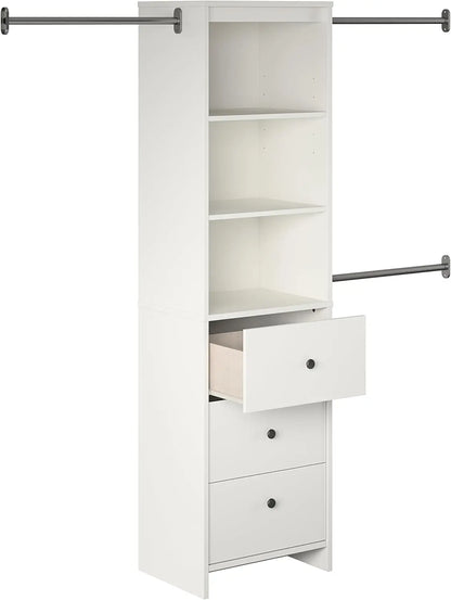 Beckett Closet Storage Organizer In White