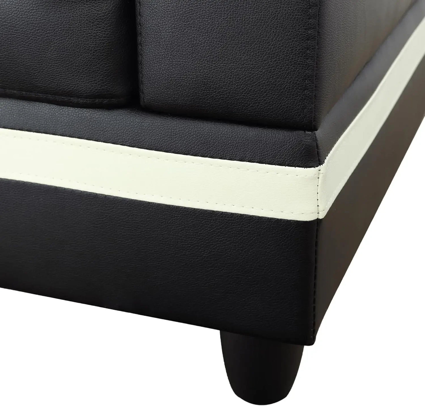 Faux Leather Sectional Sofa for Living Room Furniture Set