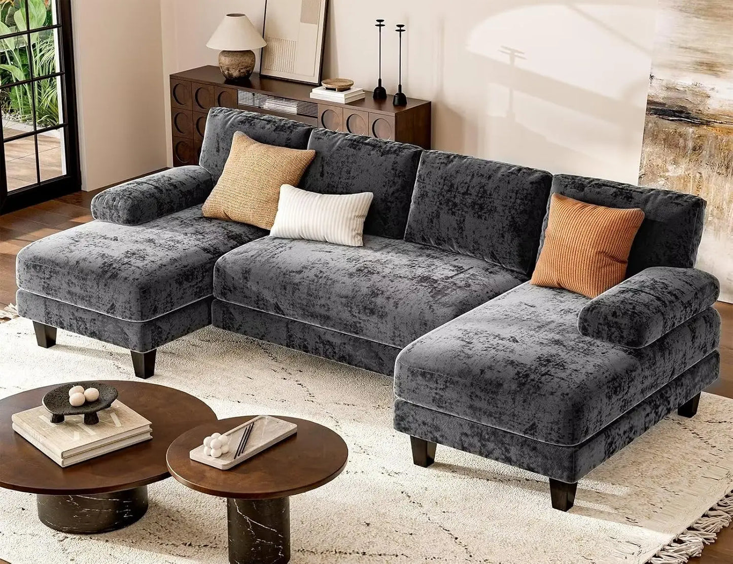 U Shaped Sectional Couches for Living Room