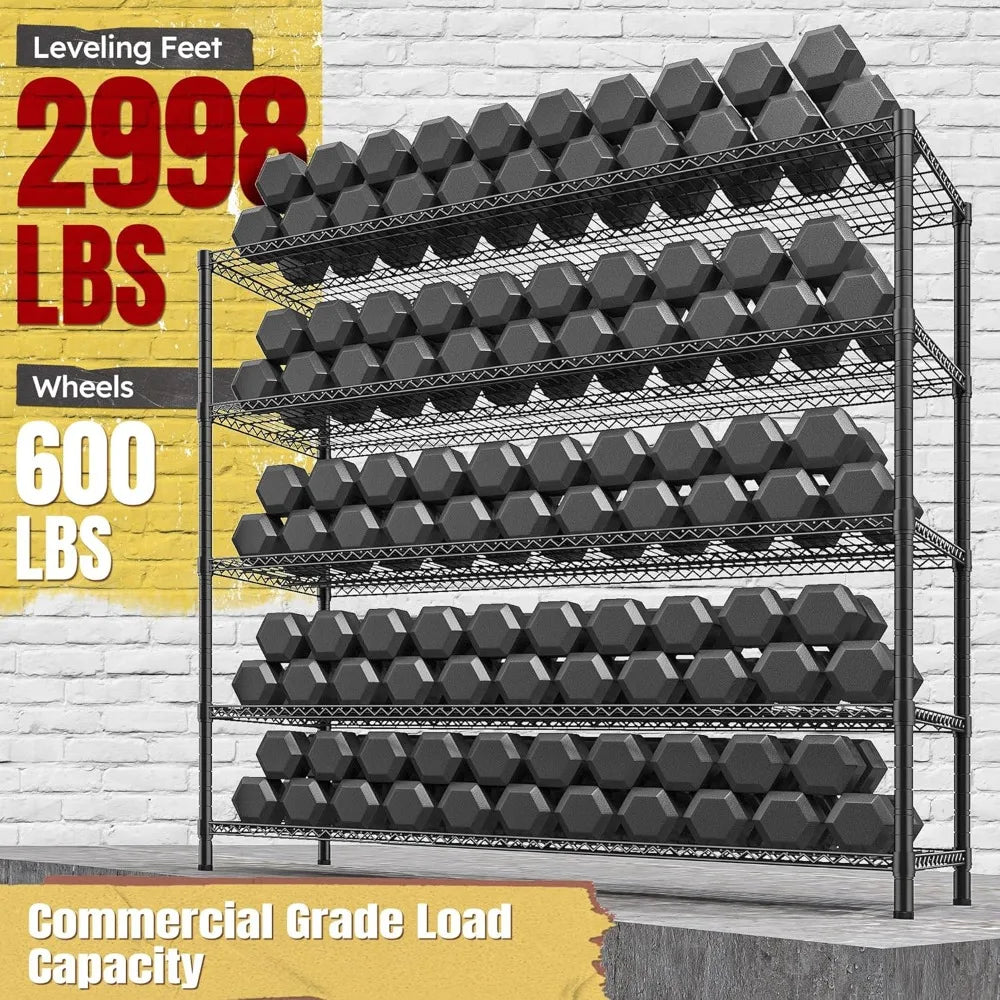 85.7"H Storage Shelves 2998LBS Metal Shelving