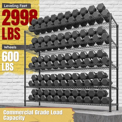 85.7"H Storage Shelves 2998LBS Metal Shelving
