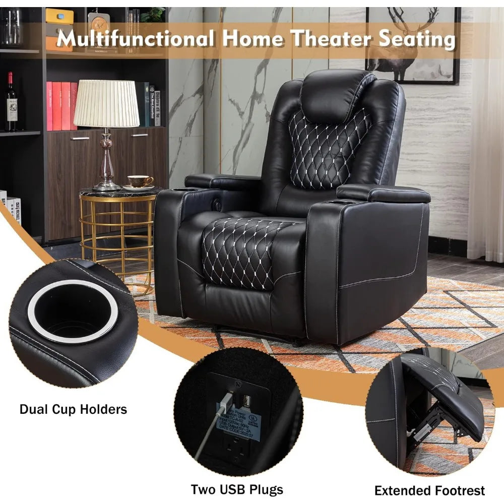 Set of 3, Electric Soft Leather Reclining