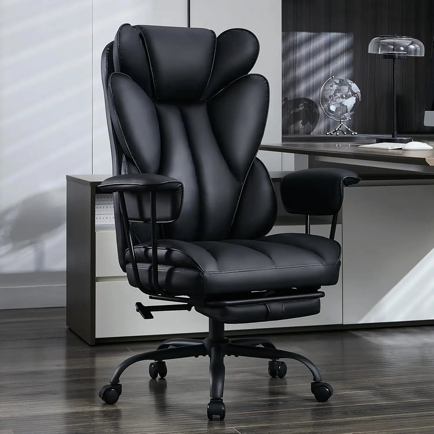 Wide Ergonomic Executive with Footrest,High Back Lumbar Support