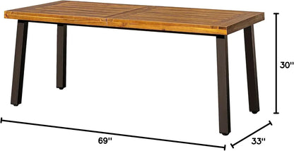 Wood Dining 6 Person Indoor Outdoor