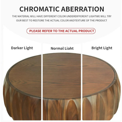 31.5''  Contemporary Wood Round Coffee Table