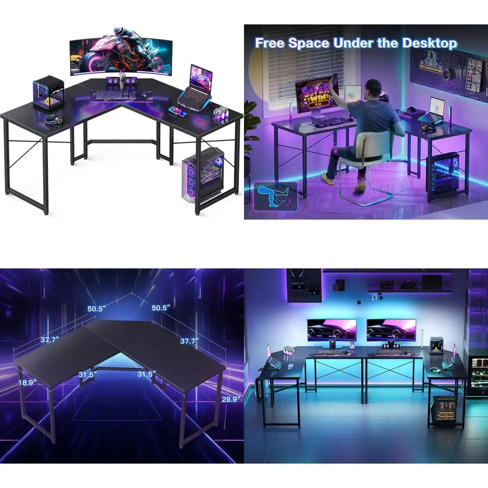 L Shaped Corner Gaming-Desk for Home Office