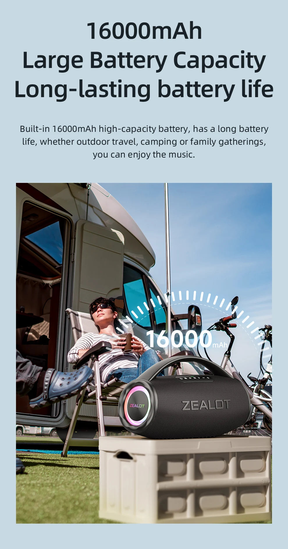 portable RGB 80W high power bluetooth speaker