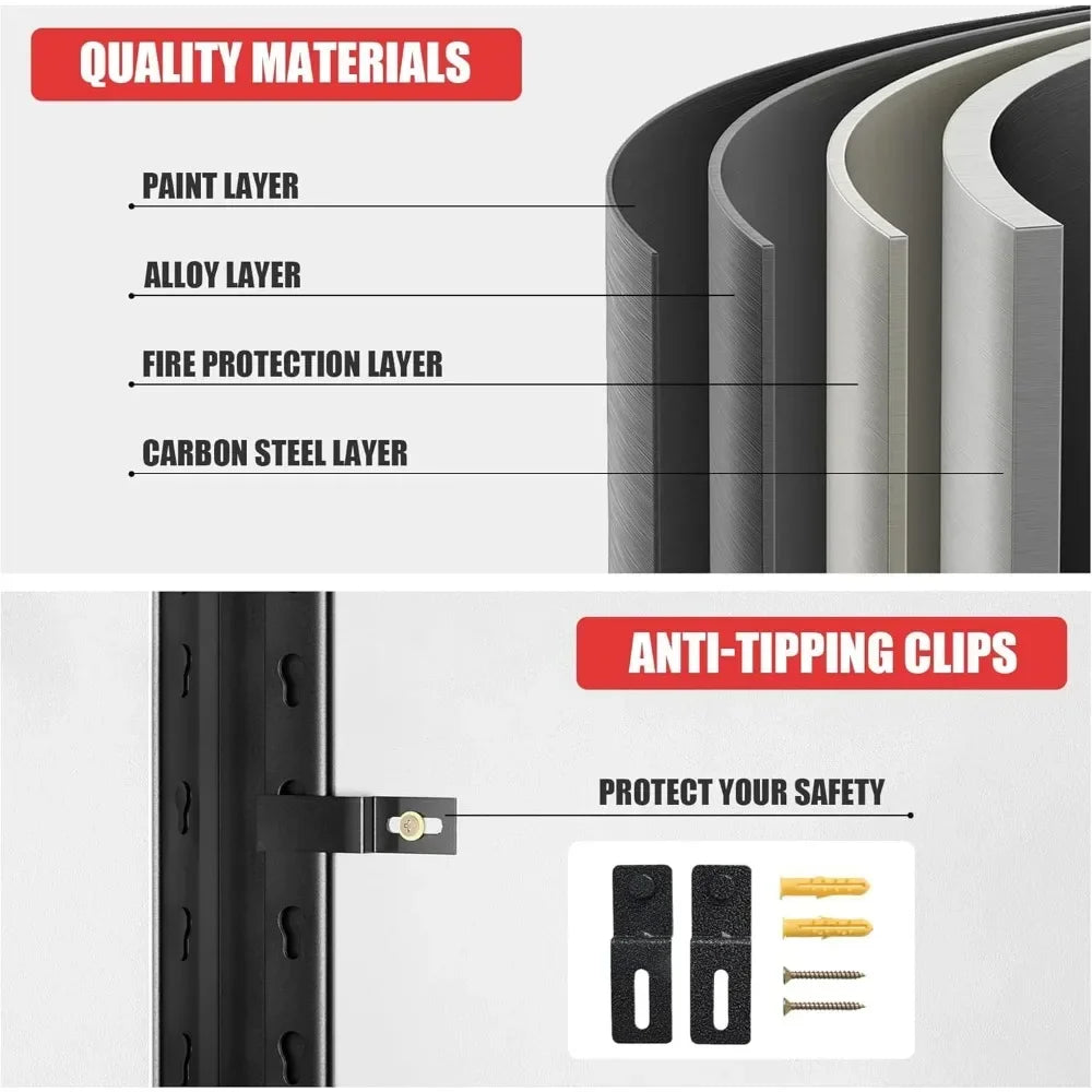 5-Tier Heavy Duty Adjustable Utility Shelves