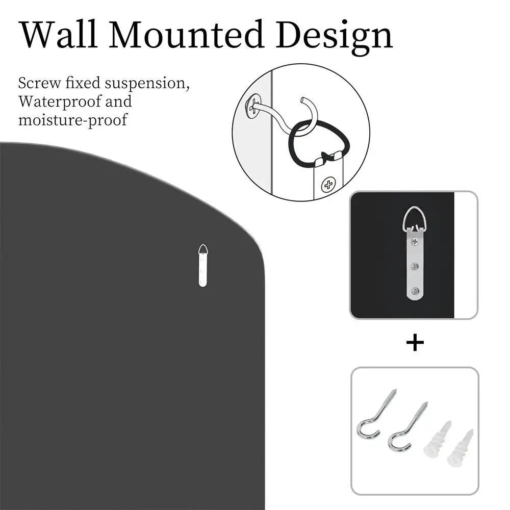 Large Wall Mirror 100 x 70cm Arched Venetian Mirror with Beveled Glass Frame
