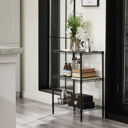 3-5 Tier Storage Bookshelf Adjustable Metal Wire Racks