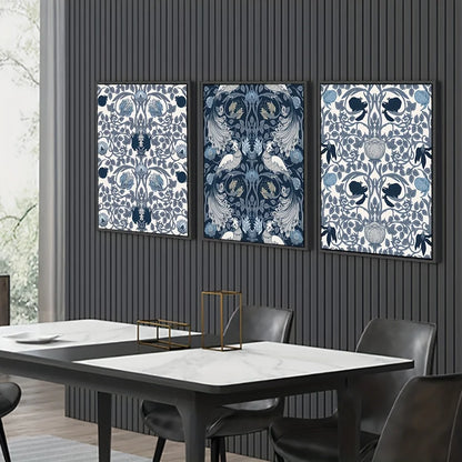 3pcs Large Black Float Framed Canvas Wall Art