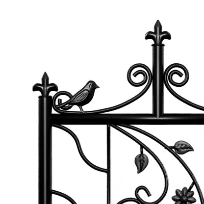 71 inch Tall Metal Fence Black Lattice Panel Yard Corner Décor