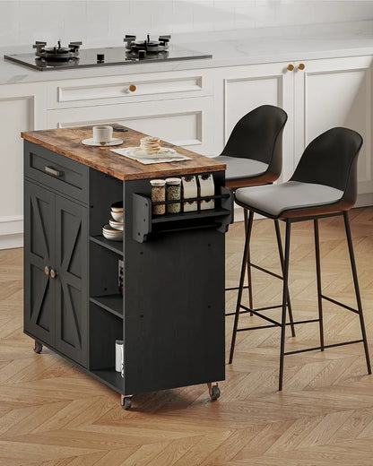 Rolling Storage Cart with Drawer, Versatile Island