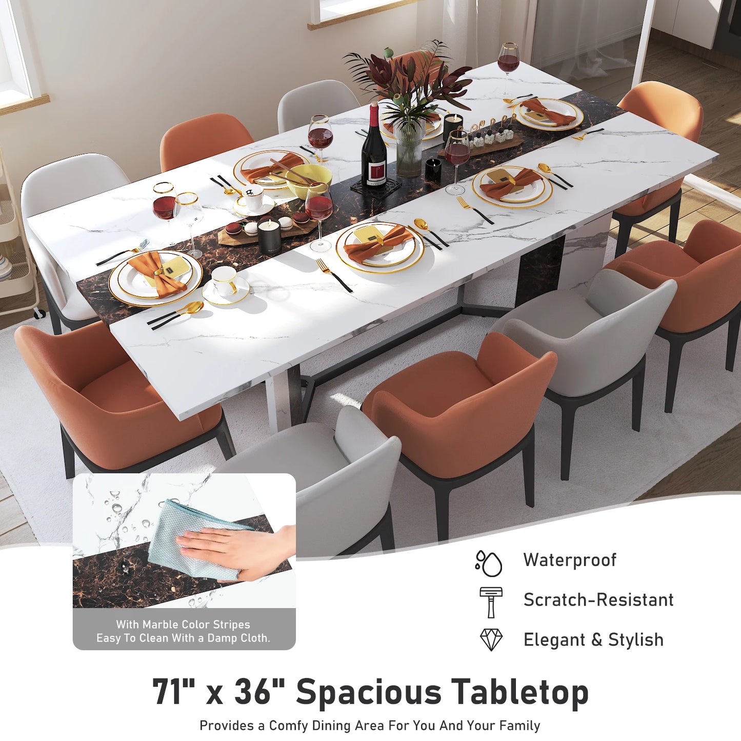 Dining Table for 4 5 6 8 10 People