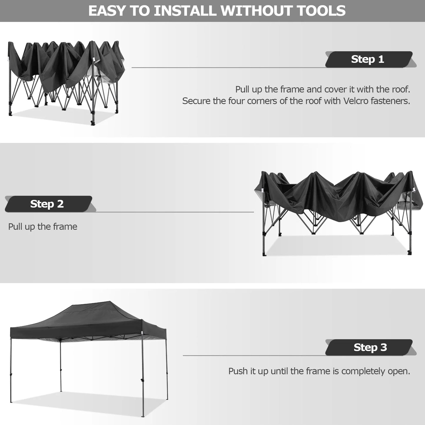 10x15 Heavy Duty Pop up Canopy Tent