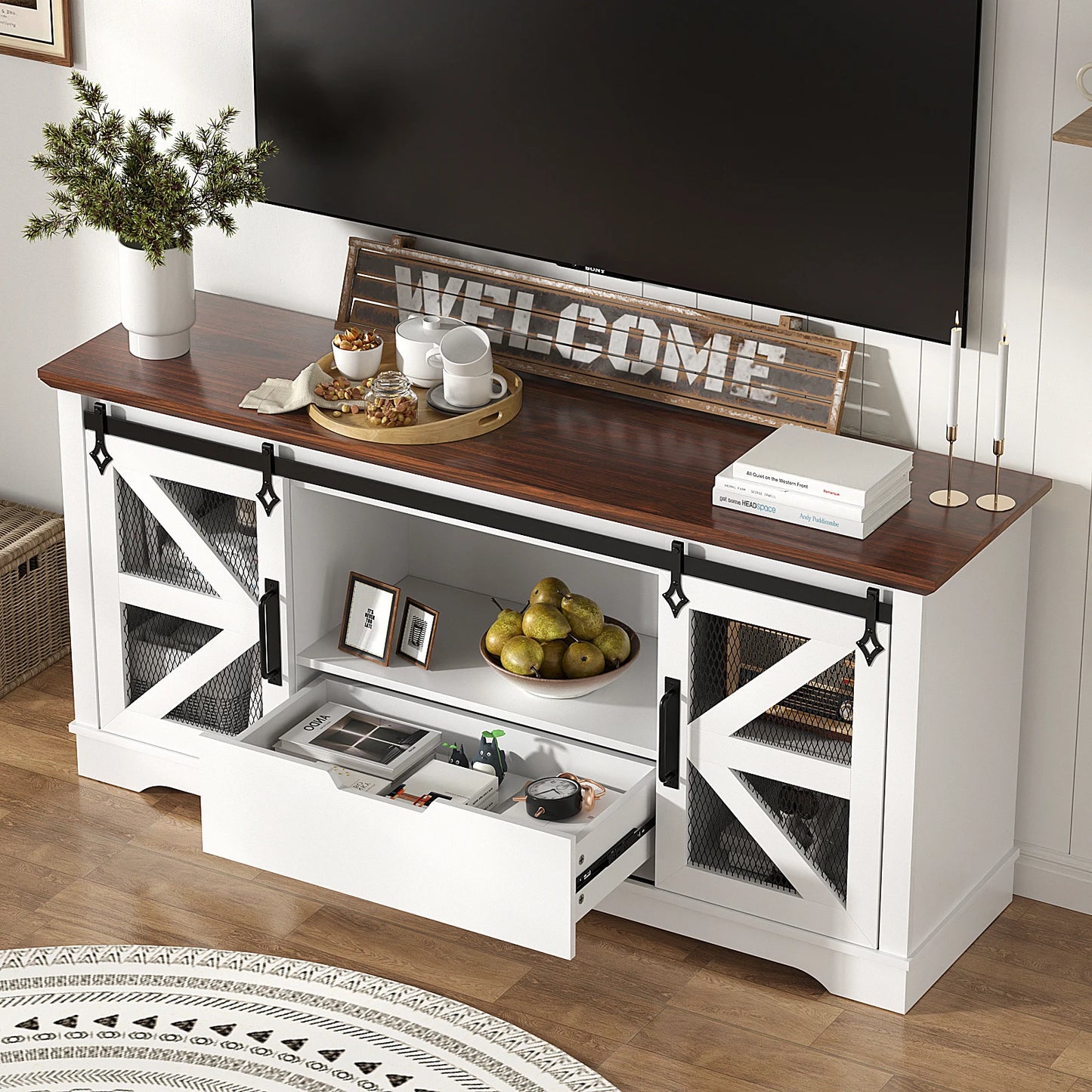 Modern  Entertainment Center TV Stand for TVs up to 60’’